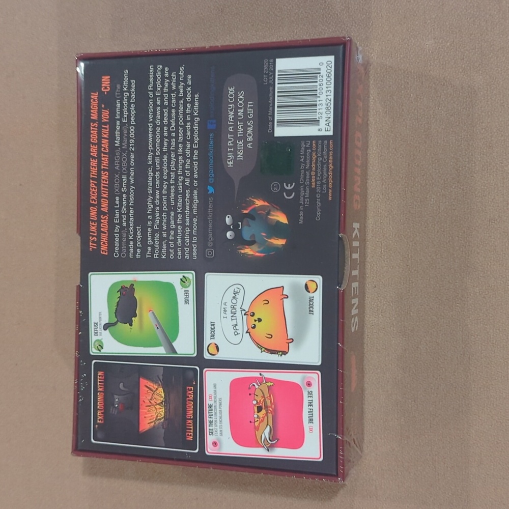 NIB Game, Exploding Kittens, Original Edition - Picture 2 of 4